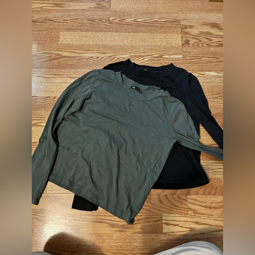 2 long sleeve Zara top bundle